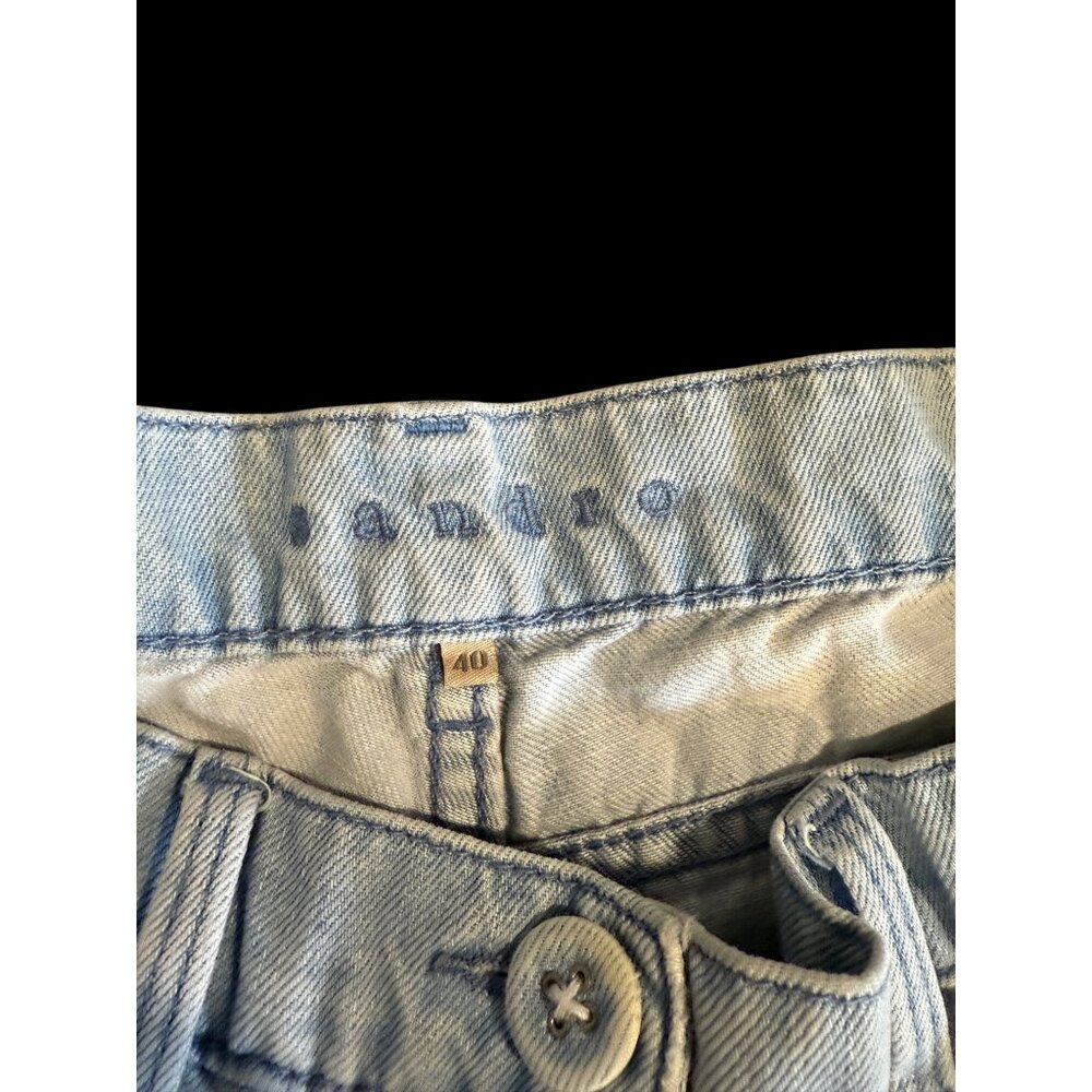 Sandro Wide Leg Jeans P3316-E Light Blue Denim Retro Jeans Size 40/L - Picture 3 of 9